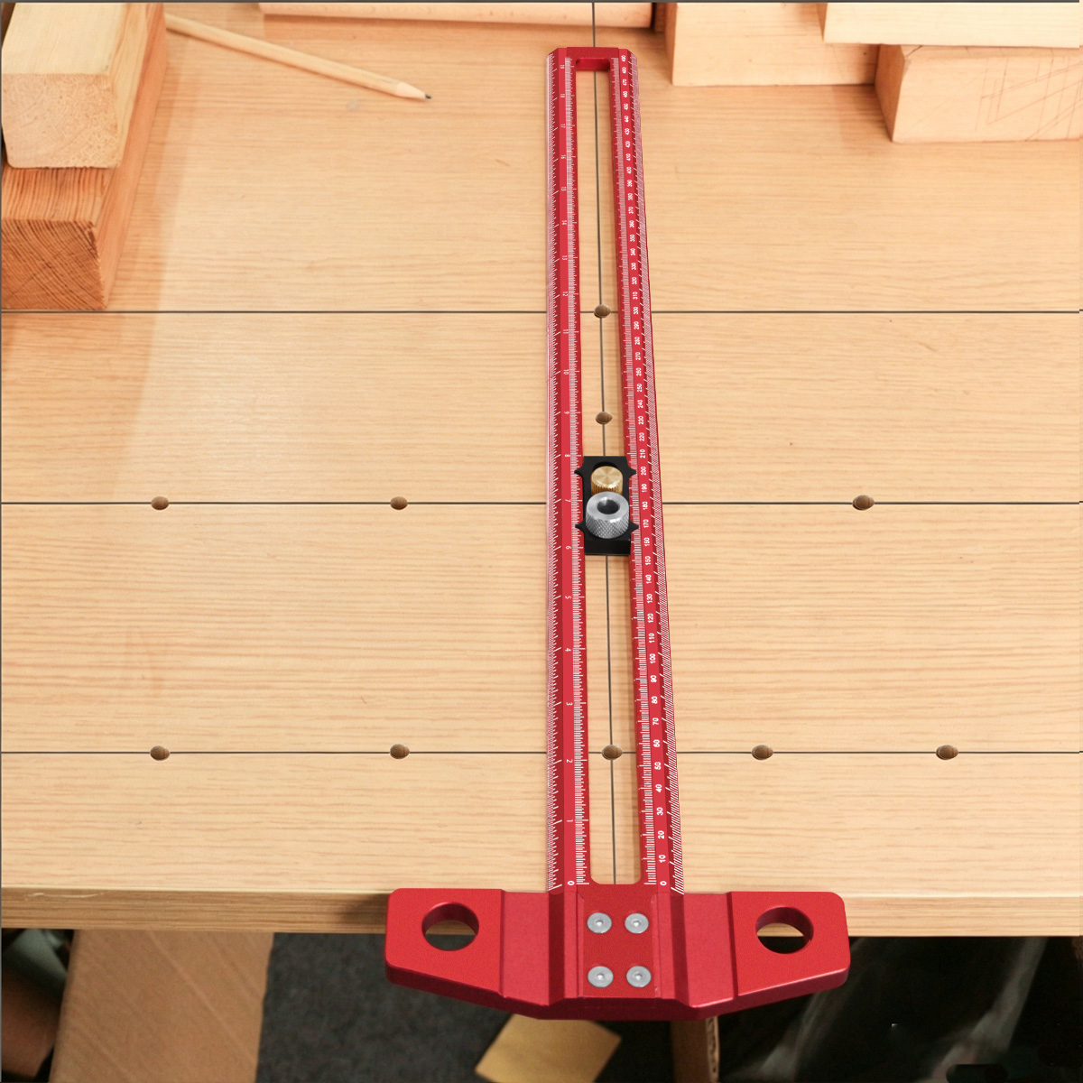 Woodworking Gauge - 목공용 T-스퀘어 마킹 게이지, 조절 가능한