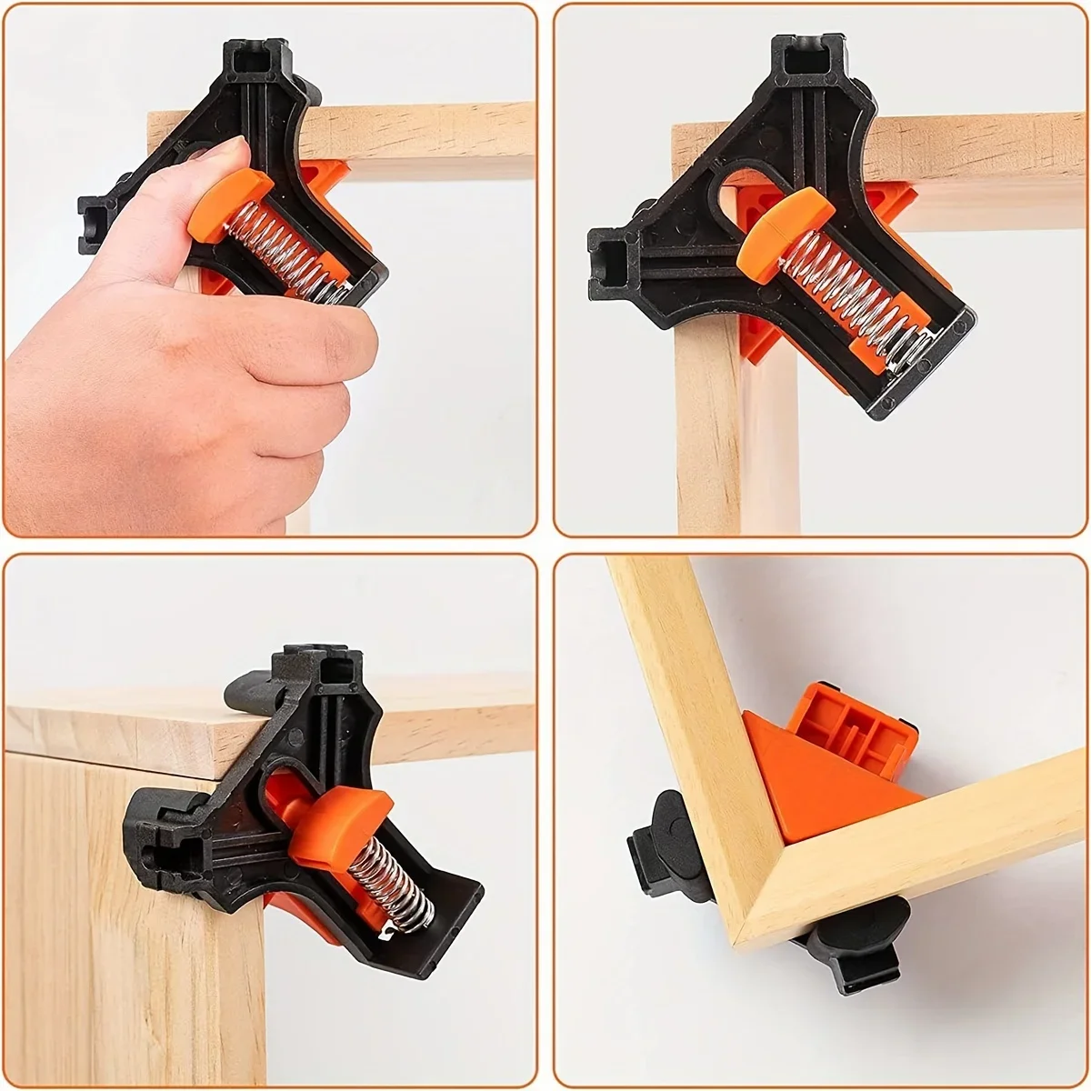 Woodworking Right Angle Clamp - 4개입 직각 고정 클립 조절 가능한
