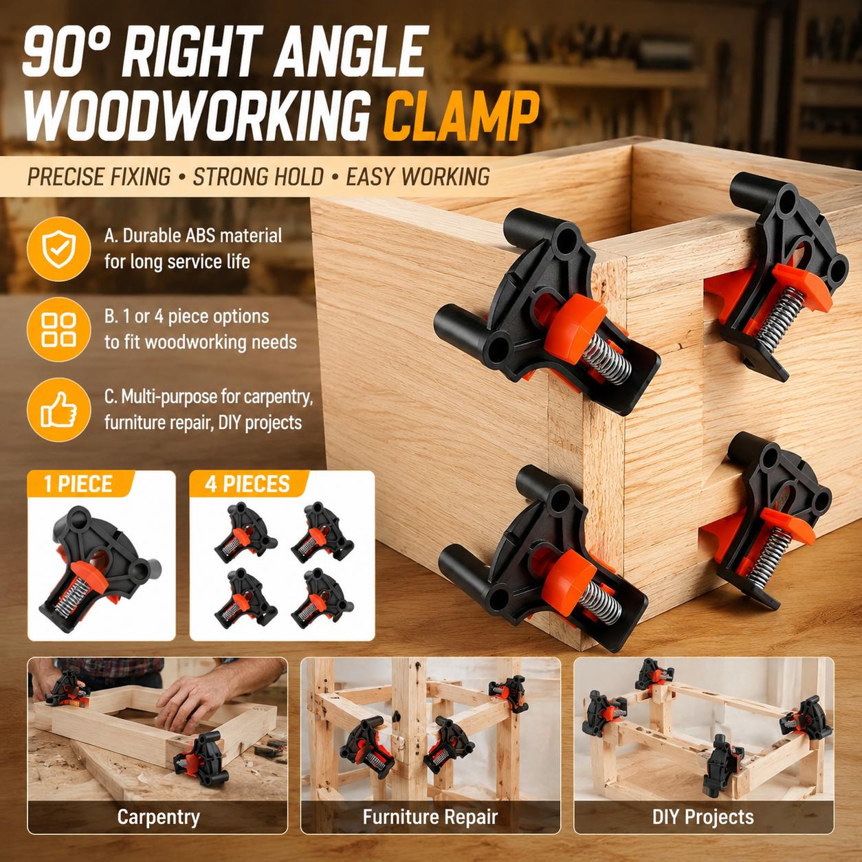Woodworking Right Angle Clamp - 프리미엄 목공용 90도 직각 코너 클램프
