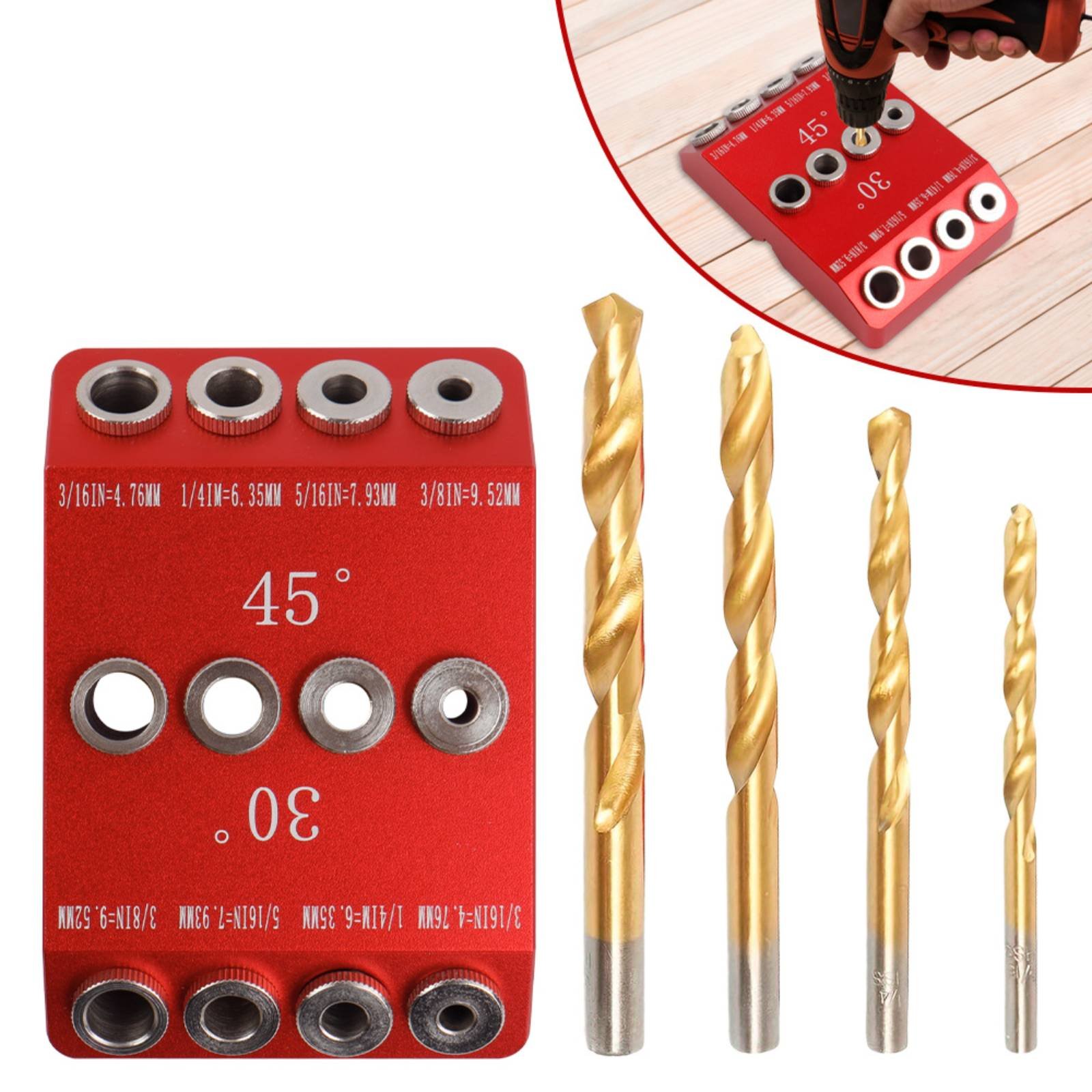 30 45도 드릴 가이드 알루미늄 합금 각도 조절 홀  - Woodworking Jig 리뷰 및 가격