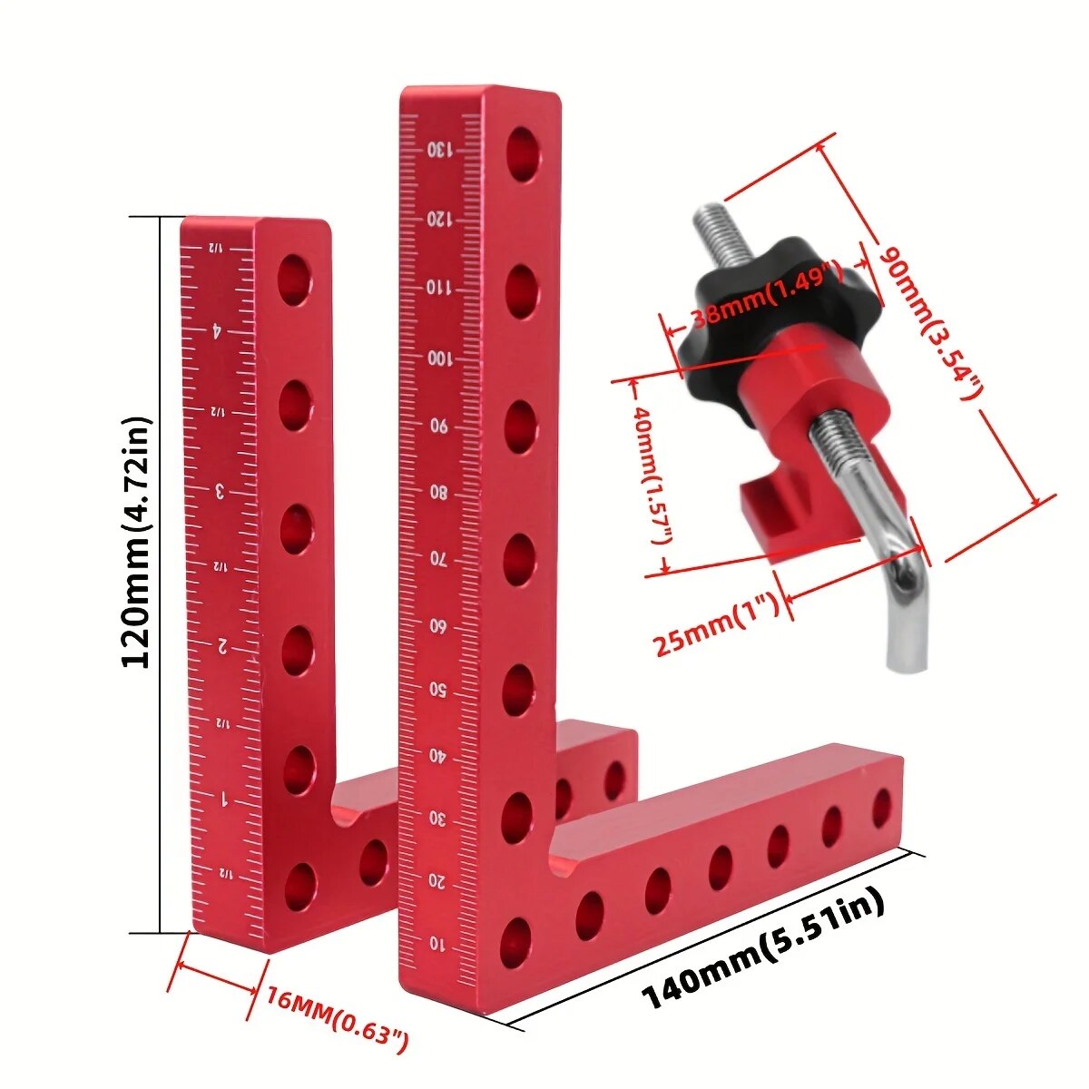 1세트 90도 포지셔닝 스퀘어 알루미늄 합금 직각 클램 - Woodworking Right Angle Clamp 리뷰 및 가격