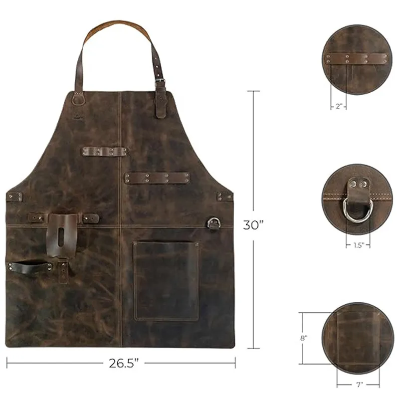 레트로 PU 가죽 앞치마 유니섹스 장인용 목공 작업용  - Woodworking Artisans 리뷰 및 가격