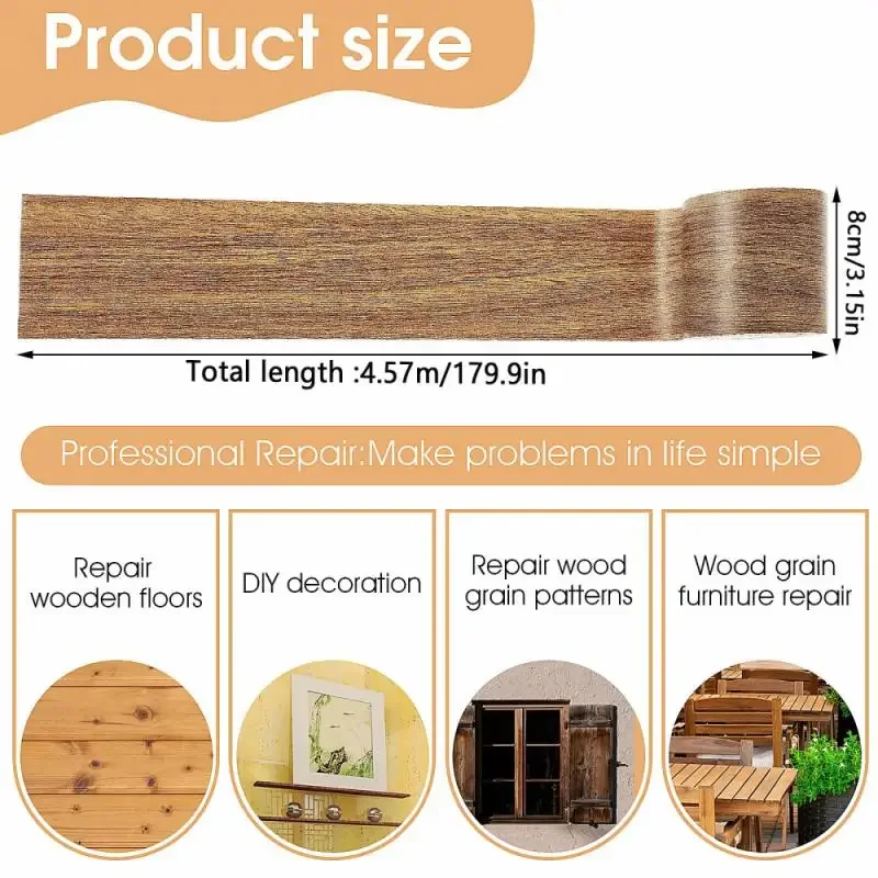 진짜 나무결 수리 접착 테이프 8cmx4.5M/롤 바닥 - Xfasten Woodworking Tape 리뷰 및 가격