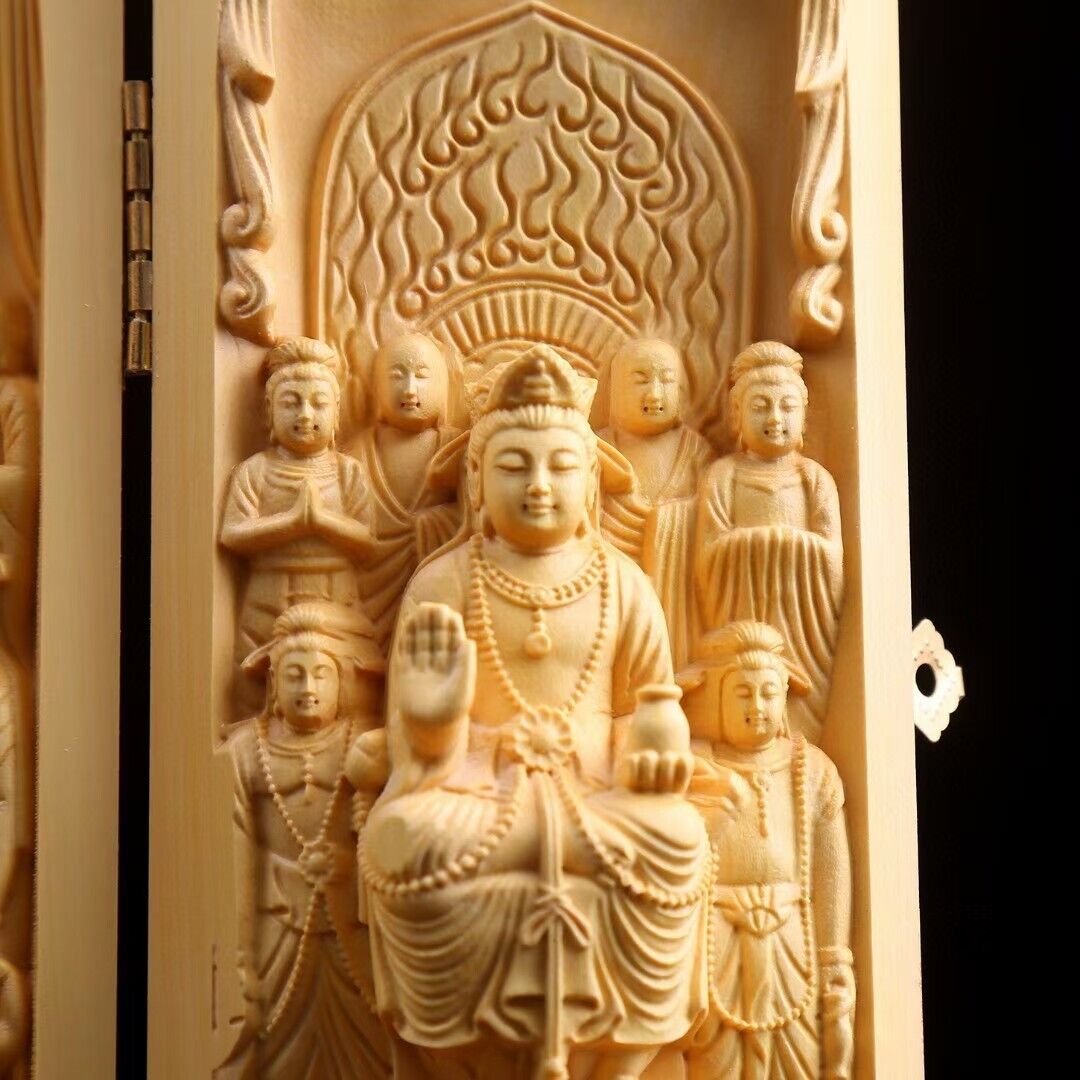 중국어 좋은 예술 작품 회양목 나무 손으로 조각 한 불 - Zen Woodworking 리뷰 및 가격
